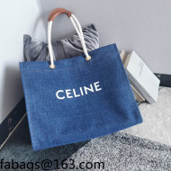 Celine Cabas Large Denim Tote bag 192172 Blue 2022