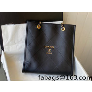 Chanel Calfskin Medium Shopping Bag AS2753 Black 2021 TOP