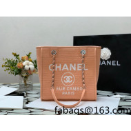 Chanel Deauville Mixed Fibers Small Shopping Bag A66941 Orange 2022 04
