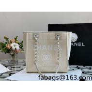 Chanel Deauville Mixed Fibers Small Shopping Bag A66941 Beige 2022 01