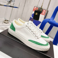 Chanel White Canvas Sneakers Yellow 2022 60