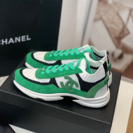 Chanel Knit & Suede Sneakers G38750 Green 2022
