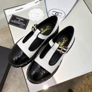 Chanel Sequins Loafers with Buckle White 2022 05