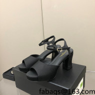 Chanel Grosgrain High Heel Sandals Black 2022 0321100