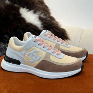 Chanel Fabric & Suede Sneakers G38299 Brown 2022 032504