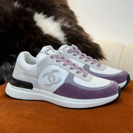 Chanel Fabric & Suede Sneakers G38299 Purple 2022 032507