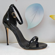 Dolce & Gabbana DG Patent Leather Sandals 10.5cm Black 2021 07