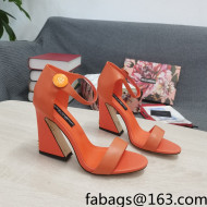 Dolce & Gabbana DG Calf Leather High Heel Sandals 10.5cm Orange 2022