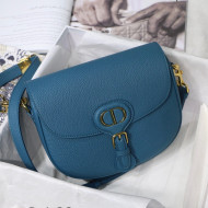 Dior Medium Bobby Grained Leather Shoulder Bag M8010 Ocean Blue 2021