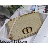 Dior Medium Caro Bag in Beige Cannage Embroidery 2021 120158