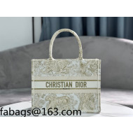 Dior Medium Book Tote Bag in Gold Toile de Jouy Embroidery M1286 2022 19