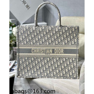 Dior Large Book Tote Bag in Grey Oblique Embroidery M1286 2022 13