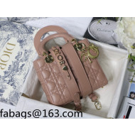 Dior Lady Dior MY ABCDior Small Bag in Pale Pink Cannage Lambskin 2022 M8001 37