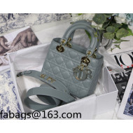 Dior Lady Dior MY ABCDior Small Bag in Stone Grey Cannage Lambskin 2022 M8013 47