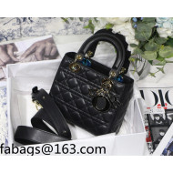 Dior Lady Dior MY ABCDior Small Bag in Black Cannage Lambskin 2022 M8013 48