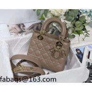 Dior Lady Dior MY ABCDior Small Bag in Taupe Brown Cannage Lambskin 2022 M8013 51