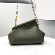 Fendi First Small Nappa Leather Bag Green 2021 80018M