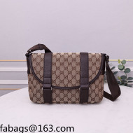 Gucci GG Canvas Messenger Bag 374429 Beige/Brown 2021 