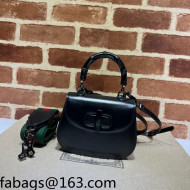 Gucci Leather Mini Top Handle Bag with Bamboo 686864 Black 2022