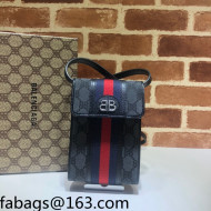 Gucci x Balenciaga Ophidia BB Canvas Mini Bag 680130 Black 2022
