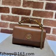 Gucci Bamboo Leather Mini Bag 675795 Brown 2022