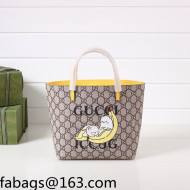 Gucci Children's GG Canvas Tote Bag with Banana Print 410812 Yellow 2022 18