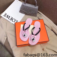 Hermes Beach Thong Slide Sandals Pink 2022 01