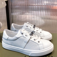 Hermes Day Perforated Calfskin Sneakers with Kelly Buckle White 2022