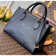 Louis Vuitton OnTheGo PM Tote Bag in Giant Monogram Leather M45653 Black 2021