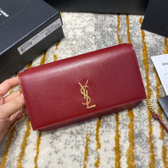 Saint Laurent Mini Bag in Texture Leather 635096 Red 2020