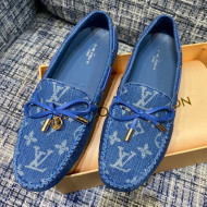 Louis Vuitton Gloria Monogram Denim Flat Loafer Blue 2021