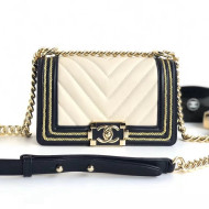 Chanel Calfskin Braided Boy Chanel Small Flap Bag A67085 Cruise 2019