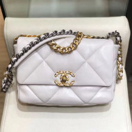 Chanel Lambskin 19 Small Flap Bag AS1160 White 2019