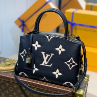 Louis Vuitton Petit Palais Tote Bag in Monogram Leather M58913 Black/Beige 2021