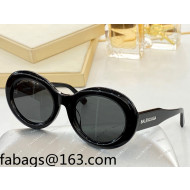 Balenciaga Round Sunglasses BB0073 Black 2022