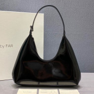 By Far Amber Black Semi Patent Leather Hobo Bag 2020