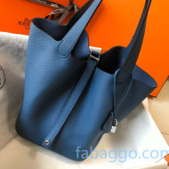Hermes Picotin Lock Bag 22cm in Togo Calfskin Blue Agate 2020