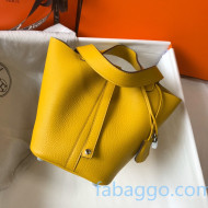 Hermes Picotin Lock Bag 22cm in Togo Calfskin Yellow 2020
