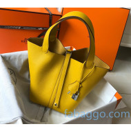 Hermes Picotin Lock Bag 18cm in Togo Calfskin Yellow 2020