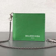 Balen...ga  Explorer Square Wallet with Chain Green 2018