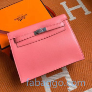 Hermes Kelly Danse Backpack in Evercolor Leather Pink/Silver 2020
