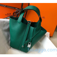 Hermes Picotin Lock Bag 18cm in Togo Calfskin Green Emerald 2020