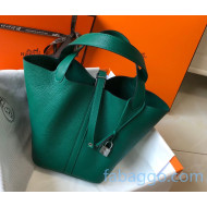 Hermes Picotin Lock Bag 22cm in Togo Calfskin Green Emerald 2020