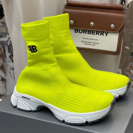 Balenciaga Speed 3.0 Knit Sock Short Boots Neon Green 2021