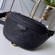 Louis Vuitton Monogram Empreinte Leather Bumbag/Belt Bag M43644 Black 2019