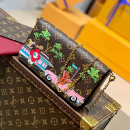 Louis Vuitton Félicie Pochette Mini Bag M80859 Monogram Canvas/Pink For Christmas 2021