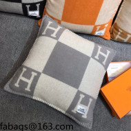 Hermes Avalon Wool Pillow 55x55cm Grey 2021
