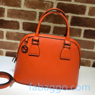 Gucci Leather Top Handle Bag 449662 Orange 2020