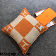 Hermes Avalon Wool Pillow 55x55cm Orange 2021