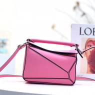 Loewe Puzzle Mini Bag in Smooth Calfskin Barbie Pink 2022 10173